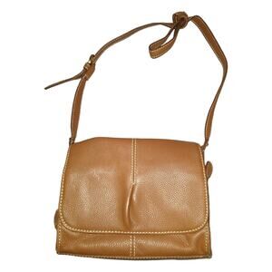 Coldwater Creek Brown Leather Purse Crossbody Shoulder Bag Credit Card Pockets